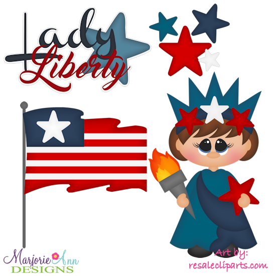 Lady Liberty Exclusive SVG Cutting Files Includes Clipart - Click Image to Close